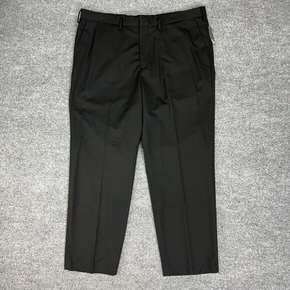 Apt 9 Pants Mens 42 Black Modern Fit Flat Front Straight Viscose Blend Dress - Picture 2 of 12
